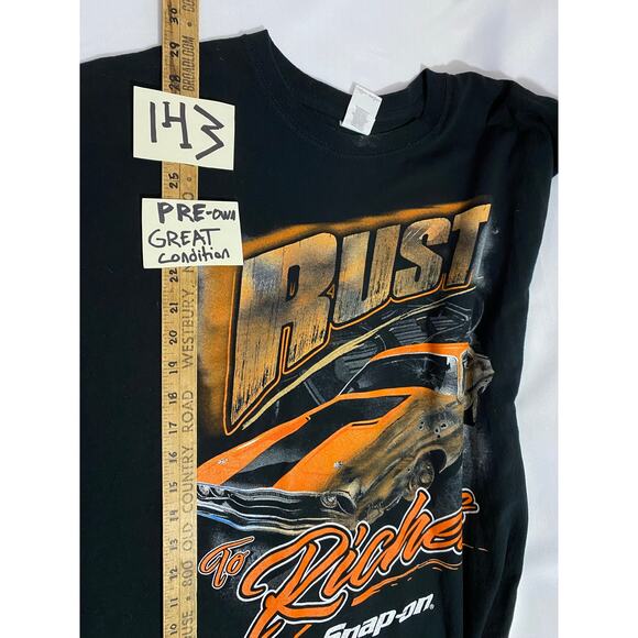 Snap-On Rust To Riches T shirt Crew Black Size 2XL - Picture 2 of 9